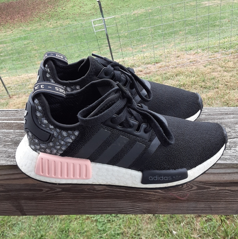 adidas Black and Pink Athletic Shoes